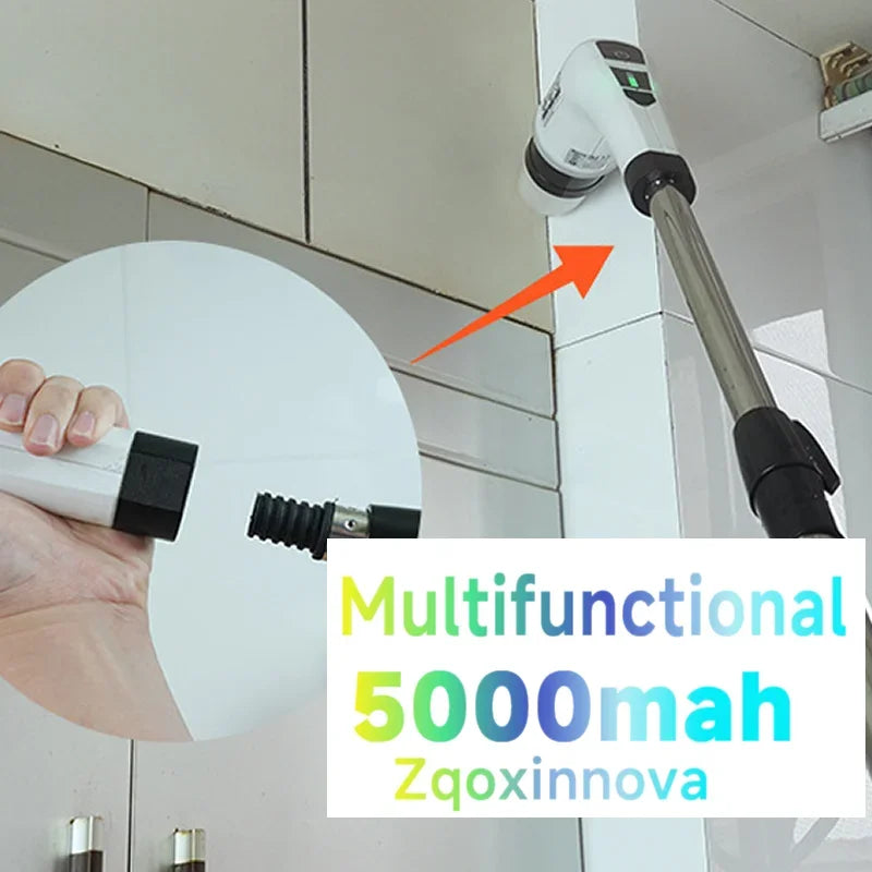 Electric Cleaning Brush Electric Spin Scrubber 7 in 1 Cleaning Tool For Kitchen/Bathroom/Living Room Household Hair Brushes